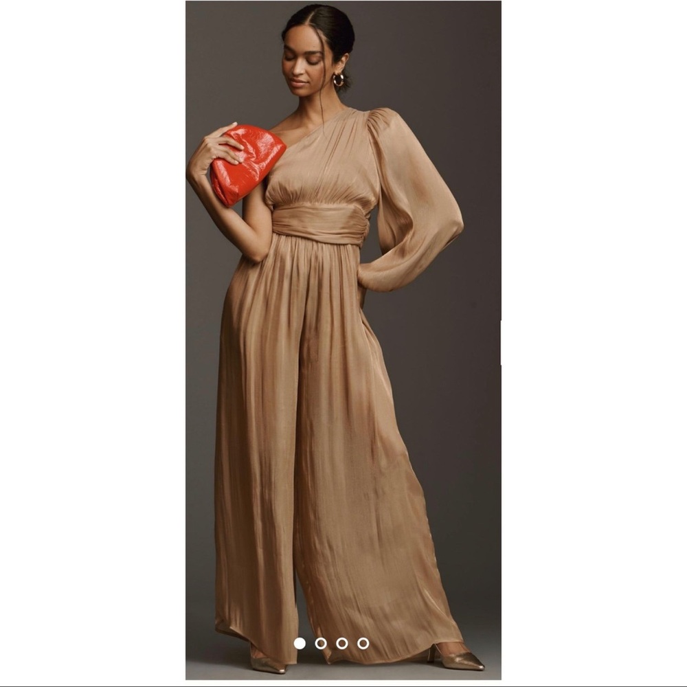 By Anthropologie One-Shoulder
Metallic
Jumpsuit